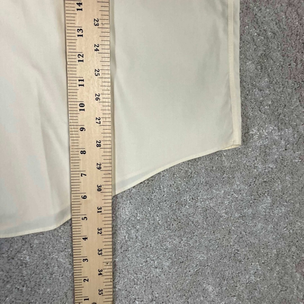 VTG Brooks Brothers Non-Iron Dress Shirt 16.5-34 Mens Cream Cotton Long Sleeve - Picture 8 of 12